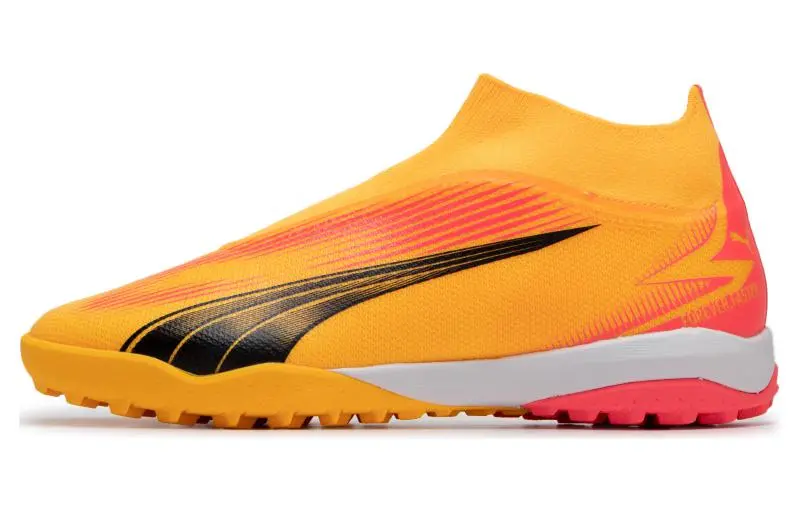 PUMA TT Turf Soccer Shoes Men's Yellow Red