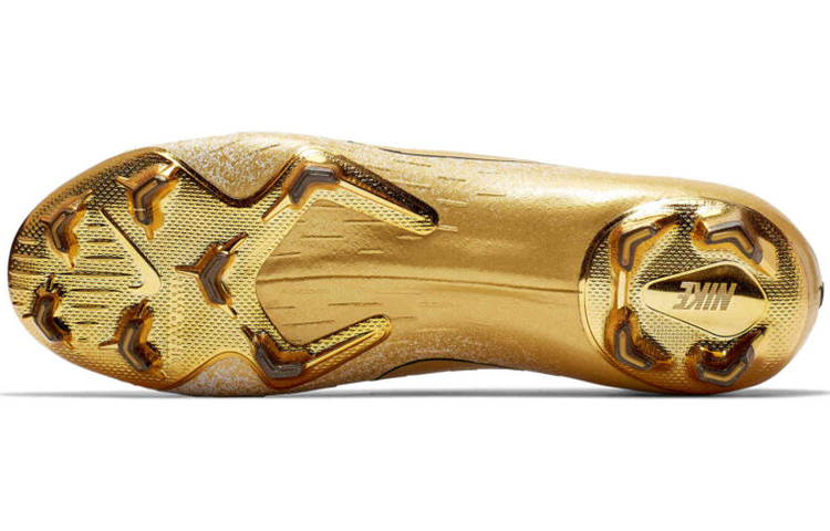 Мужские футбольные бутсы Nike Mercurial Vapor 12 Elite FG (бело-золотые) — Белыйзолотой — фото 4