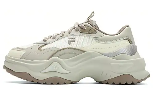 FILA FUSION BIANCO II Textile, Synthetic Leather Coverage Low top Casual Shoes Women's Umber Gray