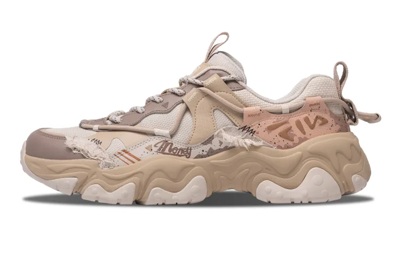 FILA Cat Claw Desert Gold Rush Slip Resistant Abrasion Resistant Low top Casual Shoes Men's Sandy Brown