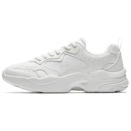 Anta Abrasion Resistant Waterproof Low top Casual Shoes Men's White