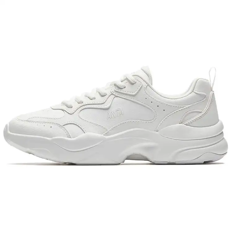 Anta Abrasion Resistant Waterproof Low top Casual Shoes Men's White