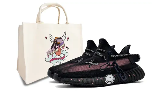 Adidas Originals Yeezy Boost 350 V2 Low top Casual Shoes Unisex Black