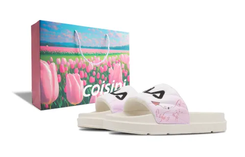 FILA Drifter Abrasion Resistant Slide Slippers Women's Pink White