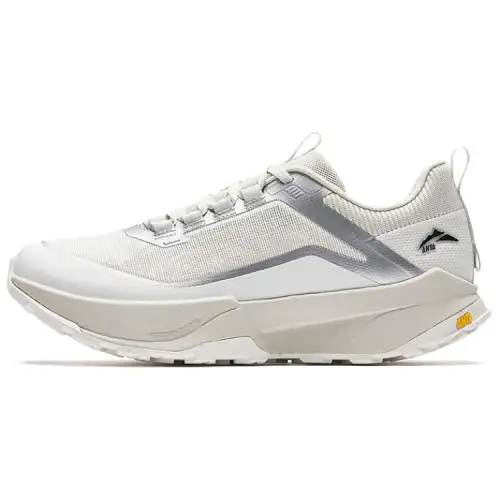 Anta Slip Resistant Abrasion Resistant Low top Casual Shoes Men's White Silver