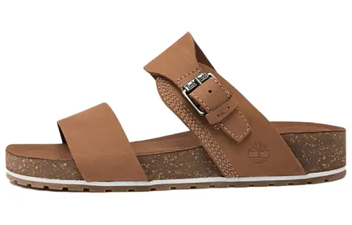 Timberland Malibu Waves Rubber Sole Slip Resistant Slide Slippers Women's Brown