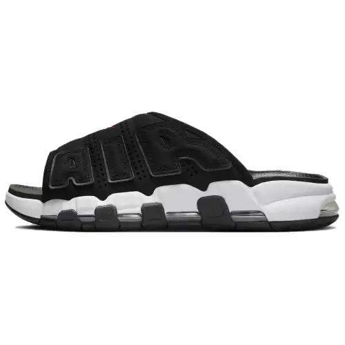 Nike Air More Uptempo Slides 'Black White Red'