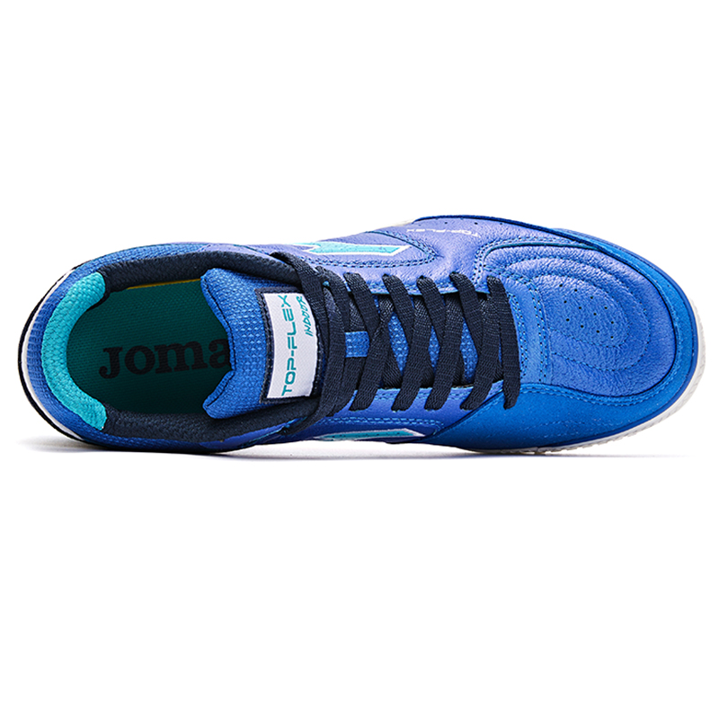 Joma IC/in Indoor Leather Abrasion Resistant Slip Resistant Five A Side Soccer Shoes Men’s Blue Black