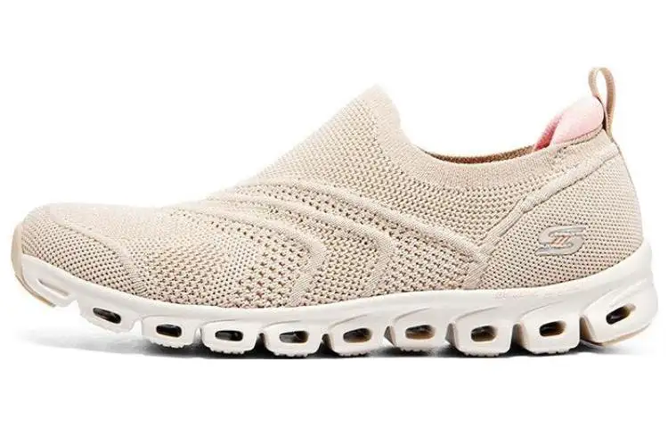 Skechers Glide Step Fabric Sports Low top Casual Shoes Women's Beige Pink