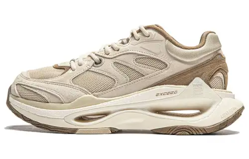 Li Ning Exceed Infinity Slip Resistant Abrasion Resistant Low top Casual Shoes Women's Light Umber