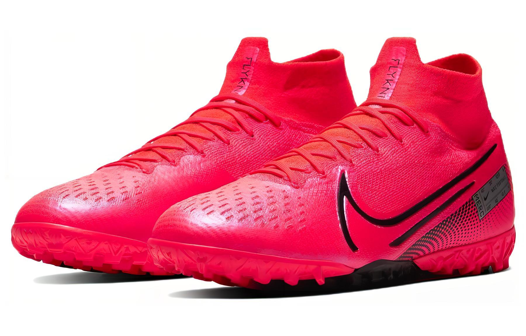 Мужские кроссовки Nike Mercurial Superfly 7 Elite TF (черно-красные) — фото 3