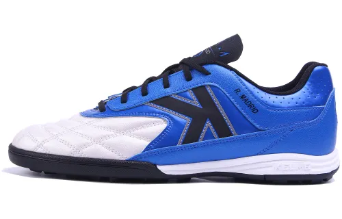 KELME TF Turf Slip Resistant, Abrasion Resistant, Breathable Soccer Shoes Unisex White Royal Blue