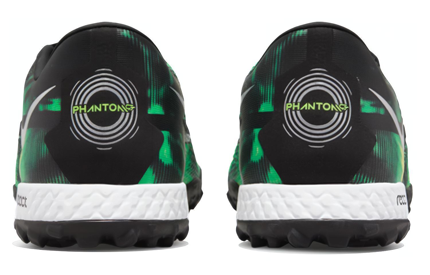 Унисекс футбольные бутсы Nike Phantom GT 2 SW TF (зелено-черные) — Зелёный / чёрный — фото 5