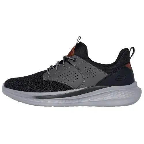 Skechers Relaxed Fit Low top Casual Shoes Men's Black Gray
