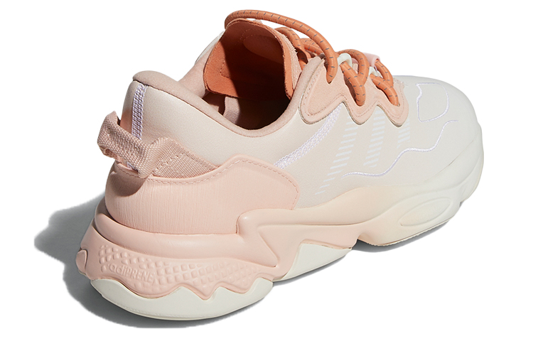 Женские кроссовки adidas originals Ozweego (розово-бело-оранжевые) — фото 4
