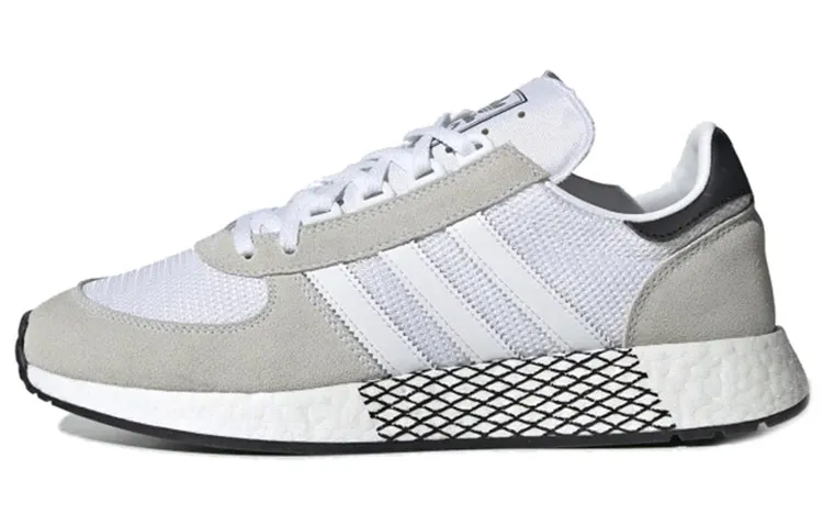 Adidas Originals MARATHON TECH Slip Resistant Lightweight Non slip Lightweight Low top Casual Shoes Unisex Gray White