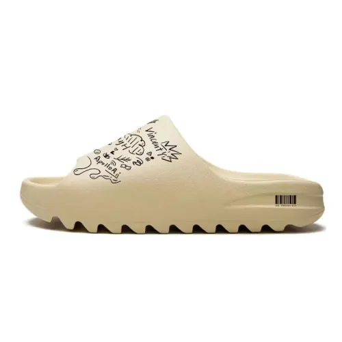 Adidas Originals Yeezy Slide Slip Resistant Quick Dry Slide Slippers Unisex Beige Black