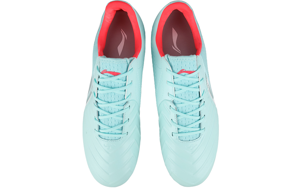 Li Ning Brocade TF Turf Artificial Turf Cushioning Slip Resistant Soccer Shoes Men’s Island Blue