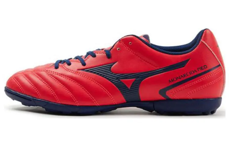 Mizuno Monarcida TF Turf Abrasion Resistant Breathable Soccer Shoes Men's Red Blue