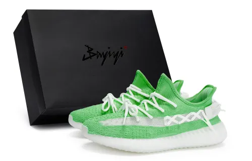 Adidas Originals Yeezy Boost 350 V2 Slip Resistant Low top Casual Shoes Unisex White Green