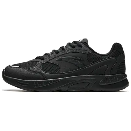 Anta Slip Resistant Abrasion Resistant Low top Casual Shoes Men's Basic Black