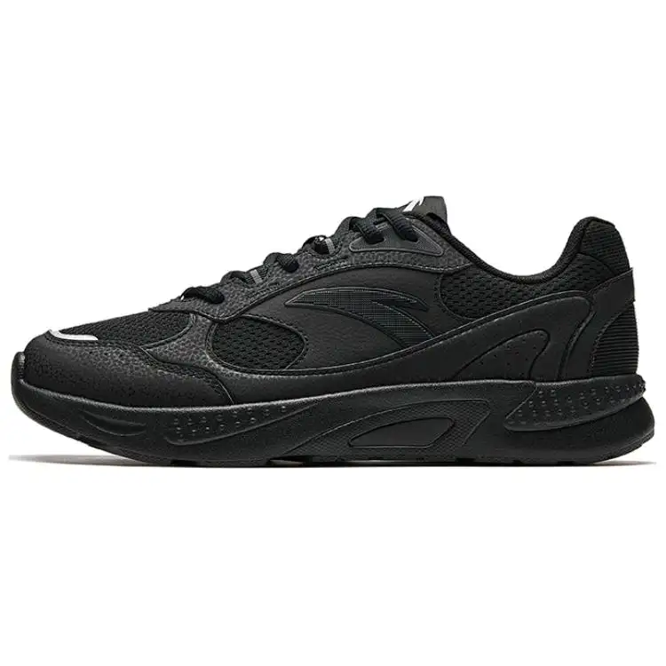 Anta Slip Resistant Abrasion Resistant Low top Casual Shoes Men's Basic Black