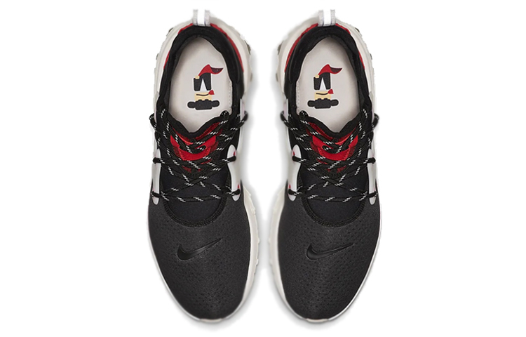 Кроссовки Nike React Presto (черно-бело-красный) — Чёрный / белый / красный — фото 3