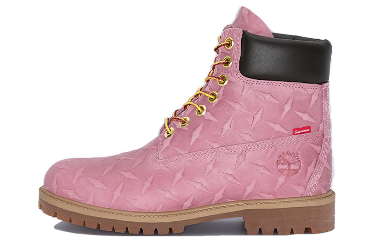 Timberland 6" Premium Waterproof Boot Supreme Diamond Plate Pink