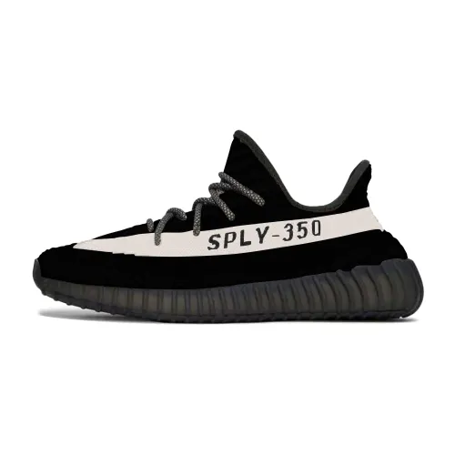 Adidas Originals Yeezy Boost 350 Abrasion Resistant Abrasion Resistant Low top Casual Shoes Unisex Black White