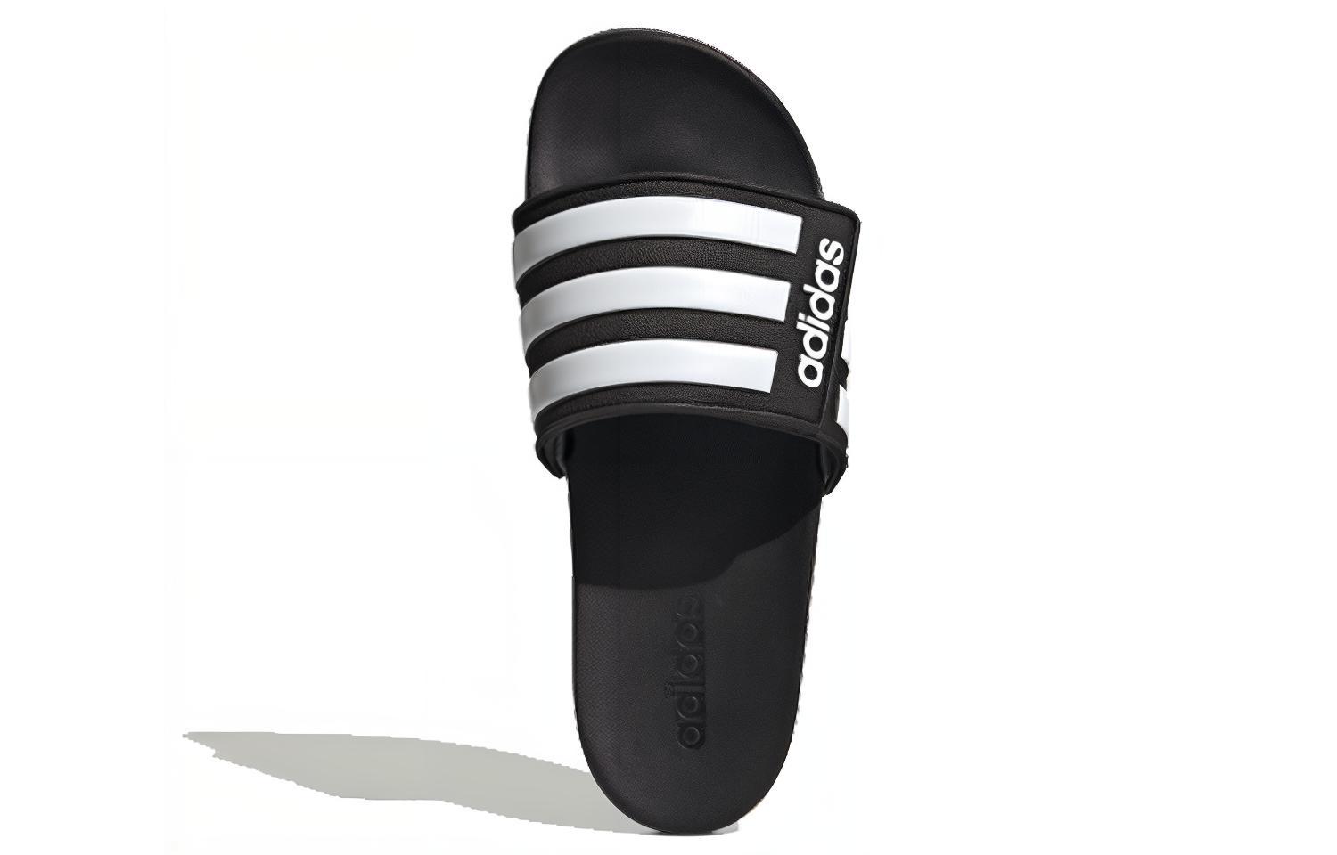 Мужские шлепанцы adidas neo (черно-белый) — фото 4