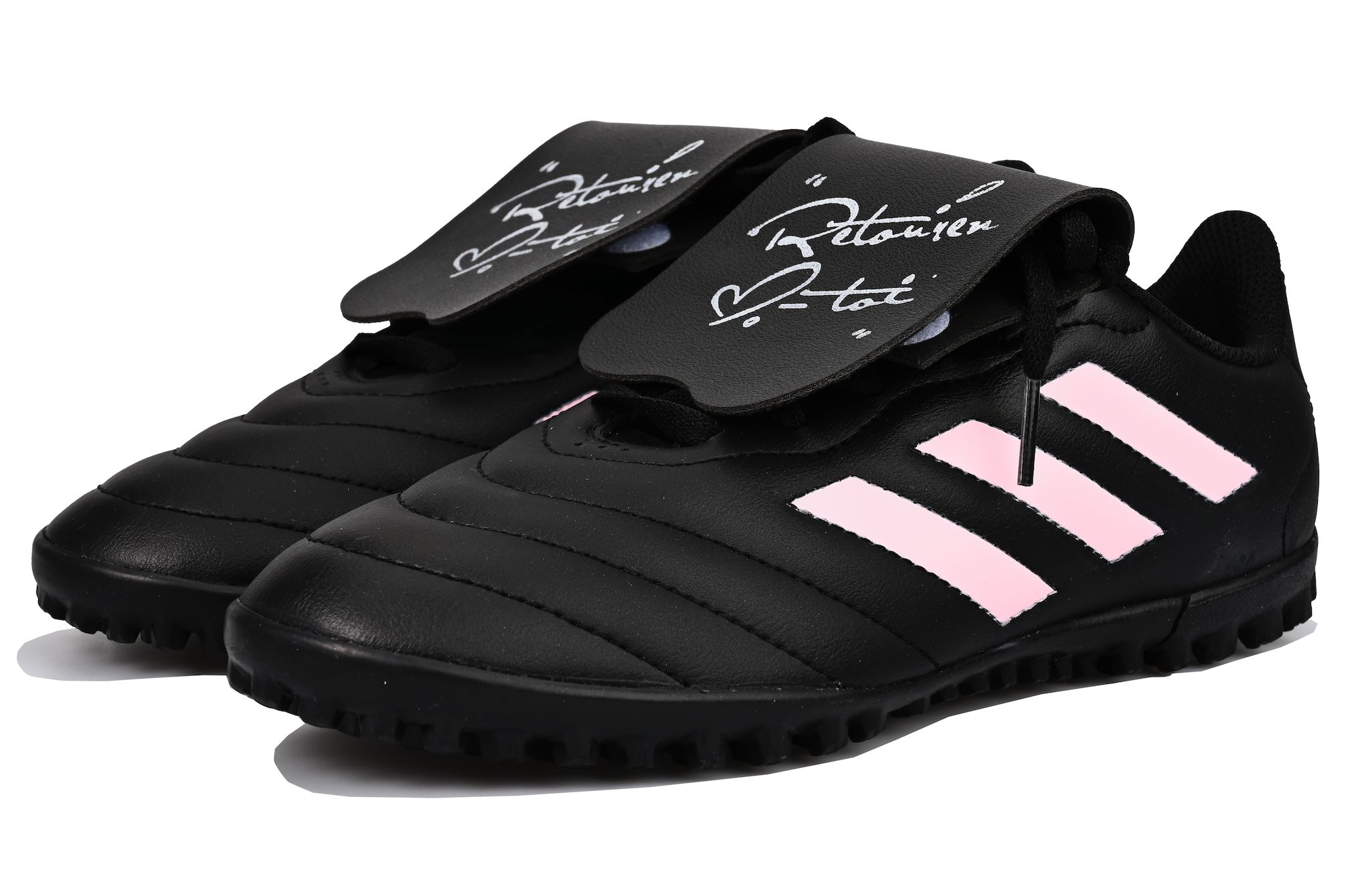 Adidas GOLETTO VII Abrasion Resistant Soccer Shoes Unisex Black Pink