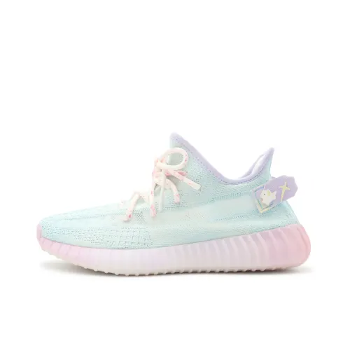 Adidas Originals Yeezy Boost 350 V2 Ice Cream Waterproof Low top Casual Shoes Unisex Ice Blue Pink