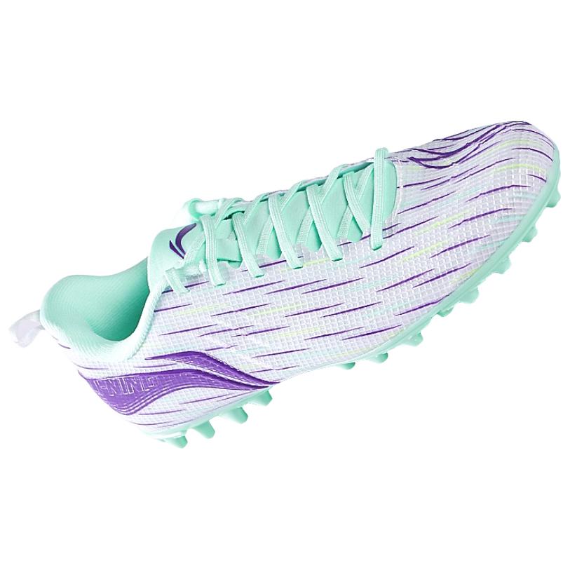 Li Ning MG Multi Ground Artificial Turf Pu Soccer Shoes Men’s White Blue Purple