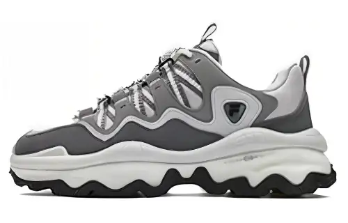 FILA FUSION QD 96 DX Textile, Synthetic Leather Low top Casual Shoes Men's Dark Gray