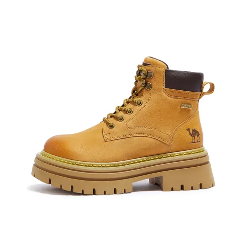 CAMEL Camel Hill Small Gold Nugget Retro Classic Rhubarb Boots Mountain Outdoor Boots Non-slip and Wear Resistant Small Upgraded Thick Sole Heightening and Slimming Martin Boots 6cm Women's