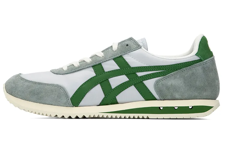 Onitsuka Tiger New York Textile, Leather Abrasion Resistant Abrasion Resistant Low top Casual Shoes Unisex Gray Green