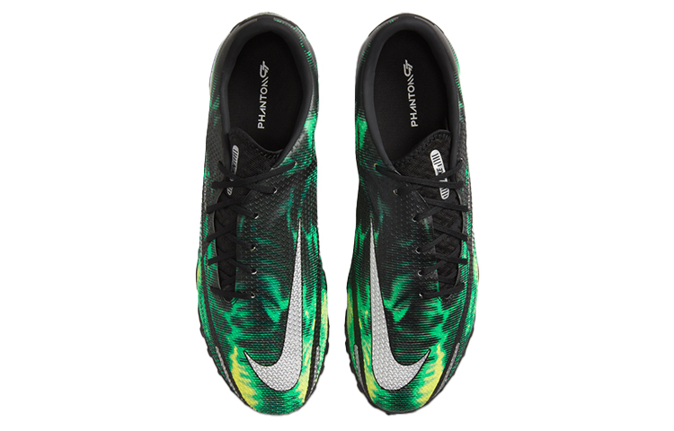 Унисекс футбольные бутсы Nike Phantom GT 2 SW TF (зелено-черные) — Зелёный / чёрный — фото 4