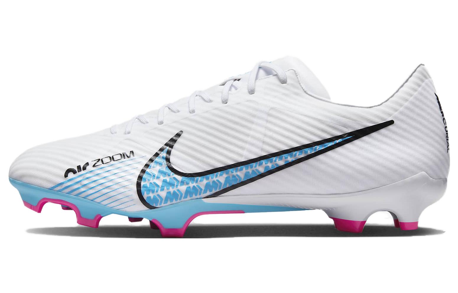Nike Zoom Vapor 15 Academy Lace-up Composite Field MG (Glue Short Nails) Football Shoes Unisex White Blue