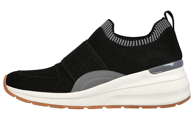 Skechers Billion Damen Over The Top Fabric Slip on Low top Casual Shoes Women's Black White