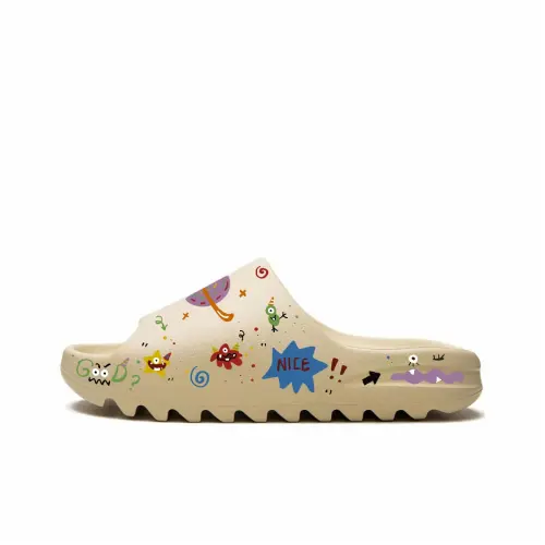 Adidas Originals Yeezy Slide Slip Resistant Slip Resistant Slide Slippers Unisex Beige