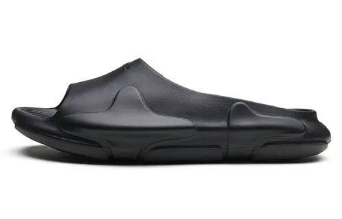 EQLZ EQUALIZER Oasis Quiet Abrasion Resistant Slide Slippers Unisex Ghost Black