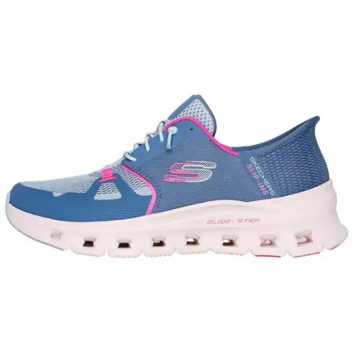 Skechers Slip Ins Low top Casual Shoes Women's Blue Pink