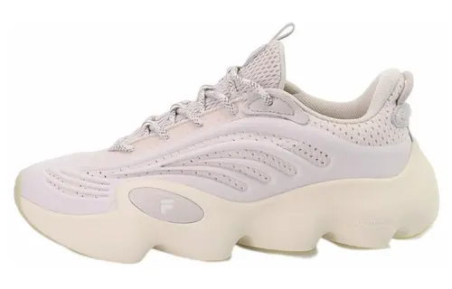 FILA FUSION Ray 3 PU, Textile, Synthetic Leather Retro Sports Low top Casual Shoes Women's White Sand