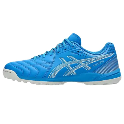 Asics Calcetto PU Leather Soccer Shoes Men's Blue