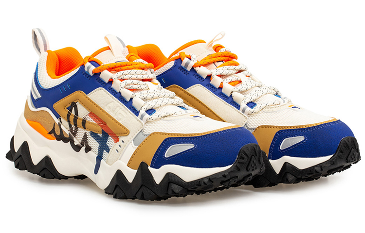 Мужские кроссовки Fila FUSION (желто-бело-синие) — Жёлтыйбелыйсиний — фото 3