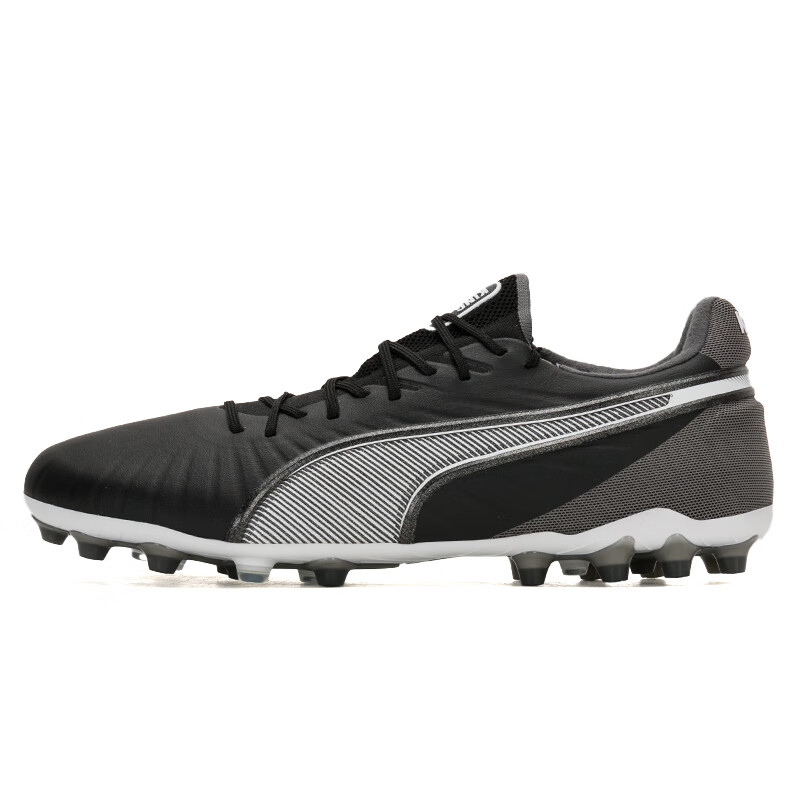 PUMA King Ultimate Comfortable MG Multi Ground Artificial Turf Soccer Shoes Men's Black Gray