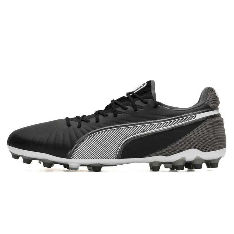 PUMA King Ultimate Comfortable MG Multi Ground Artificial Turf Soccer Shoes Men's Black Gray