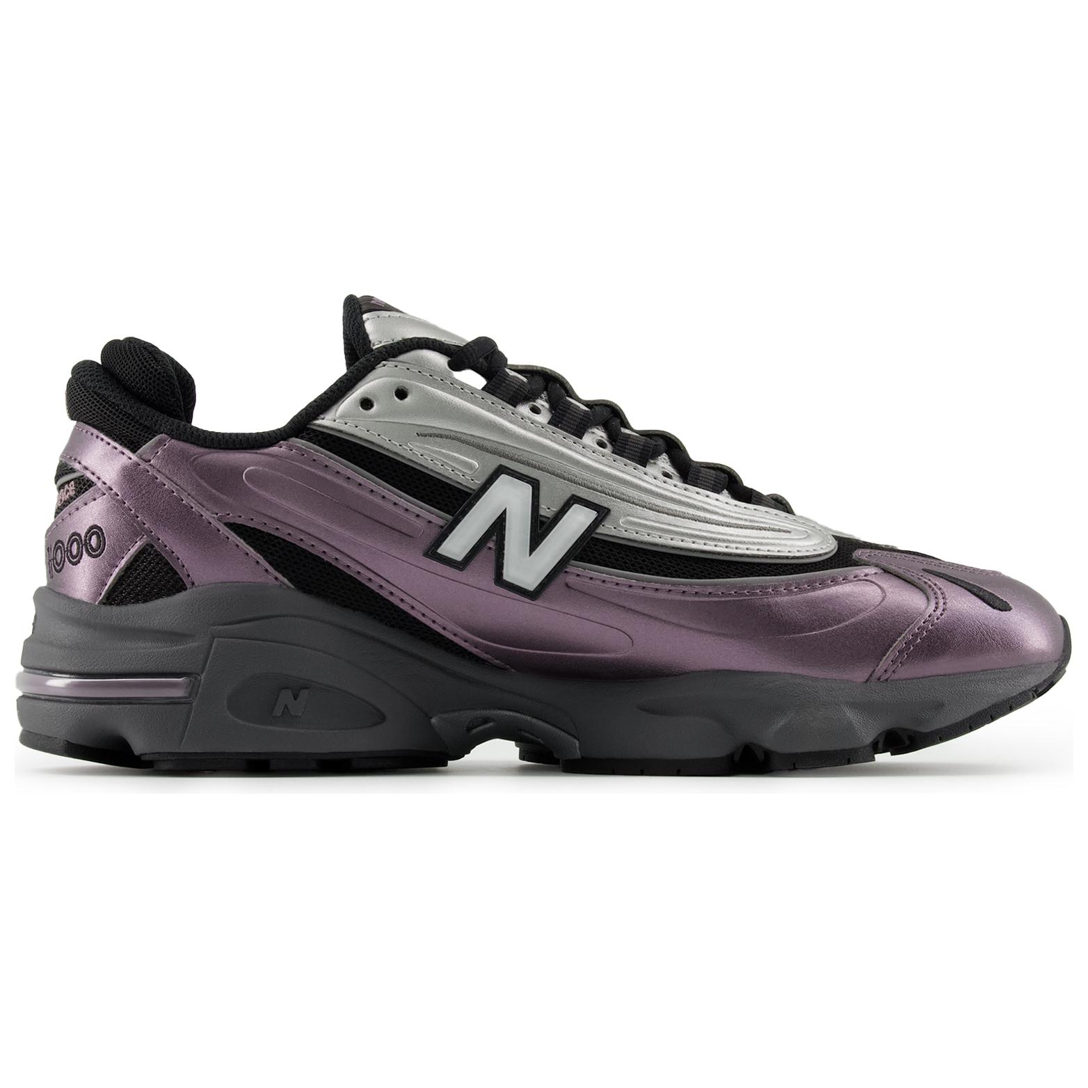 Кроссовки New Balance 1000 (фиолетово-серебристо-черные) — фото 2