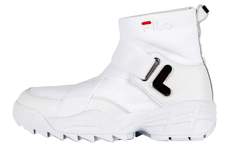 FILA Disruptor Stretch Fabric High top Running Shoes White Women's