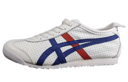 Onitsuka Tiger MEXICO 66 Cushioning Slip Resistant Abrasion Resistant Low top Casual Shoes Unisex Blue Red White